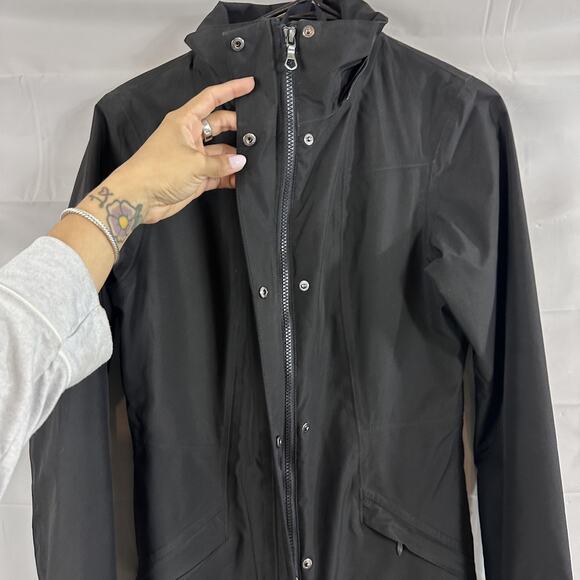 The North Face Coat Womens Small Hyvent Trench Long Waterproof Rain Jacket Black - Picture 3 of 16